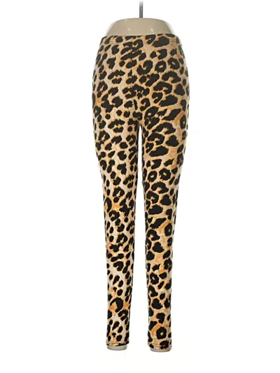 Pre-owned Assorted Brands Leggings In Gold