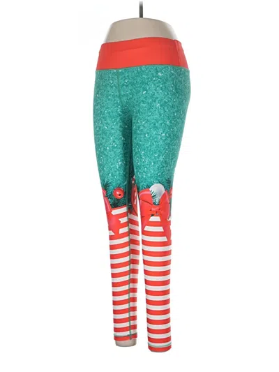Pre-owned Assorted Brands Leggings In Green