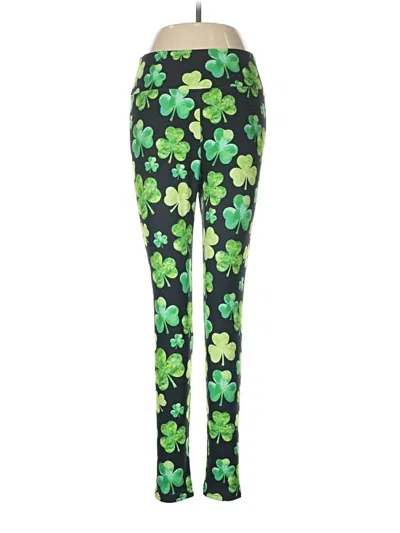 Pre-owned Assorted Brands Leggings In Green