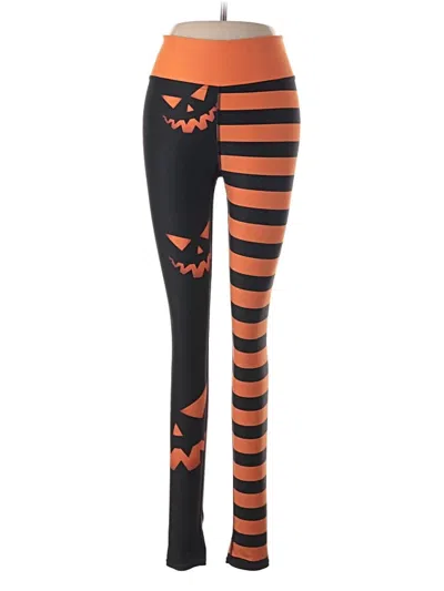 Pre-owned Assorted Brands Leggings In Orange