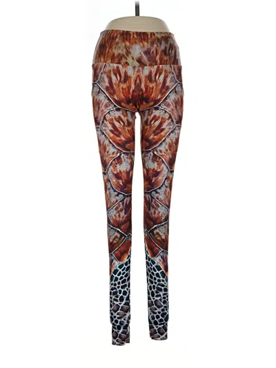 Pre-owned Assorted Brands Leggings In Orange