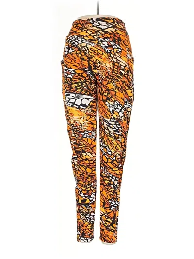 Pre-owned Assorted Brands Leggings In Orange