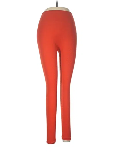 Pre-owned Assorted Brands Leggings In Orange