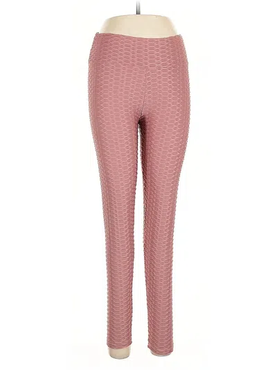 Pre-owned Assorted Brands Leggings In Pink