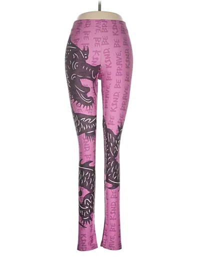 Pre-owned Assorted Brands Leggings In Pink