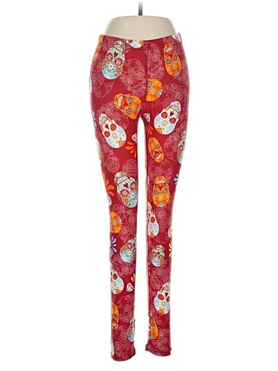 Pre-owned Assorted Brands Leggings In Red