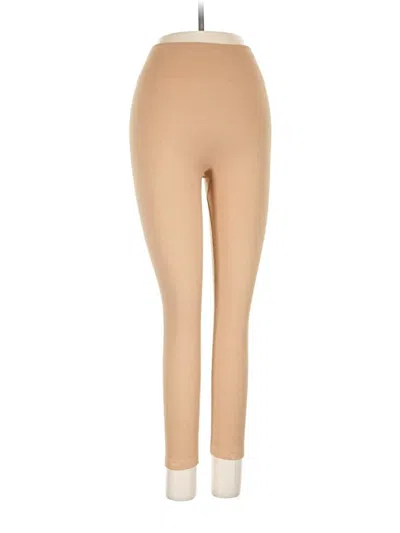 Pre-owned Assorted Brands Leggings In Tan