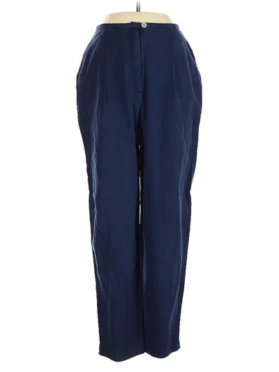 Pre-owned Assorted Brands Linen Pants In Blue