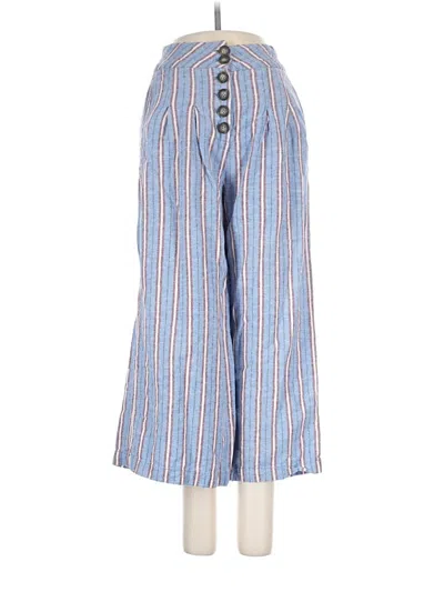 Pre-owned Assorted Brands Linen Pants In Blue