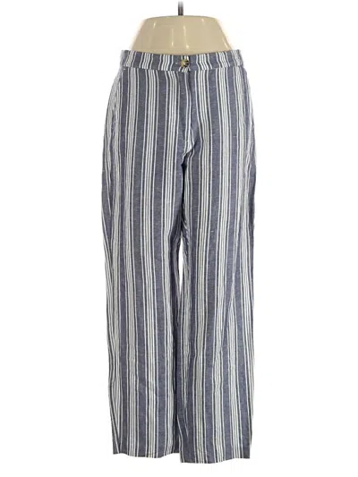 Pre-owned Assorted Brands Linen Pants In Blue