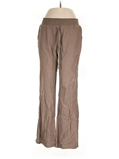 Pre-owned Assorted Brands Linen Pants In Brown