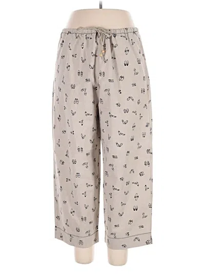 Pre-owned Assorted Brands Linen Pants In Gray