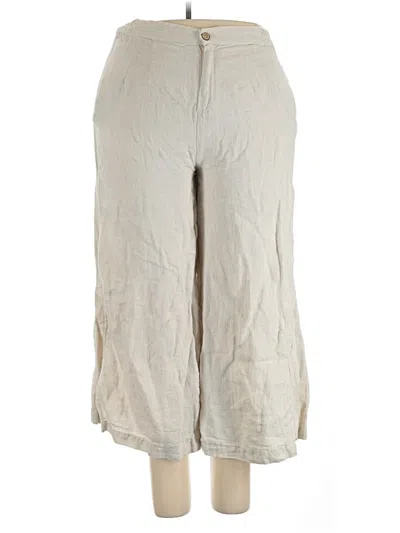 Pre-owned Assorted Brands Linen Pants In Gray