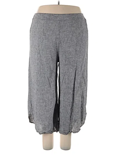 Pre-owned Assorted Brands Linen Pants In Gray
