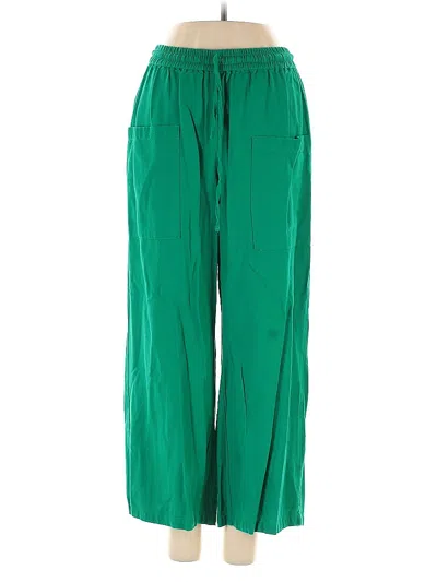 Pre-owned Assorted Brands Linen Pants In Green