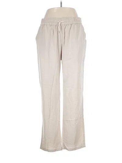 Pre-owned Assorted Brands Linen Pants In Ivory