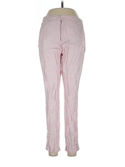 Pre-owned Assorted Brands Linen Pants In Pink