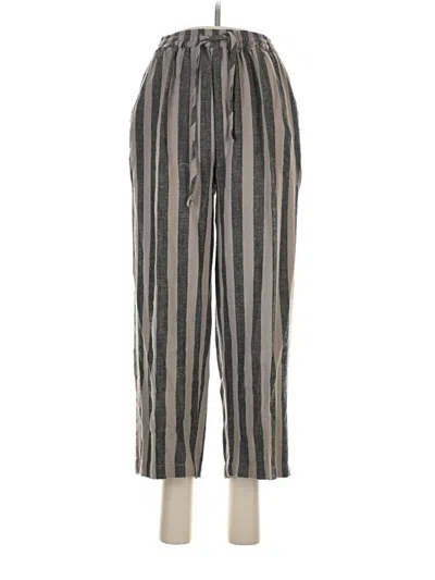 Pre-owned Assorted Brands Linen Pants In Silver