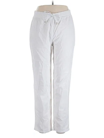 Pre-owned Assorted Brands Linen Pants In White