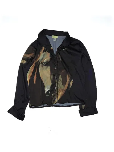 Pre-owned Assorted Brands Kids' Long Sleeve Blouse In Black