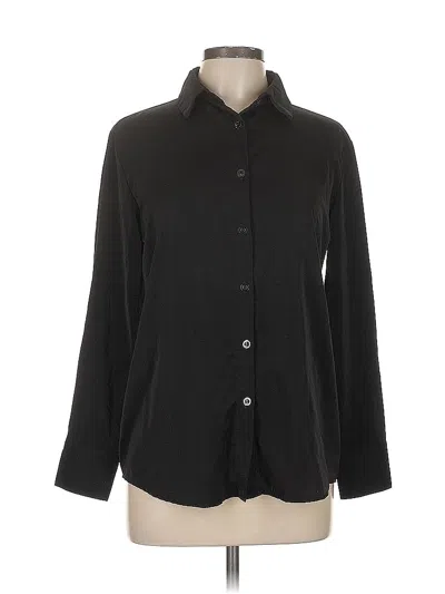 Pre-owned Assorted Brands Long Sleeve Blouse In Black