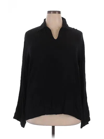 Pre-owned Assorted Brands Long Sleeve Blouse In Black