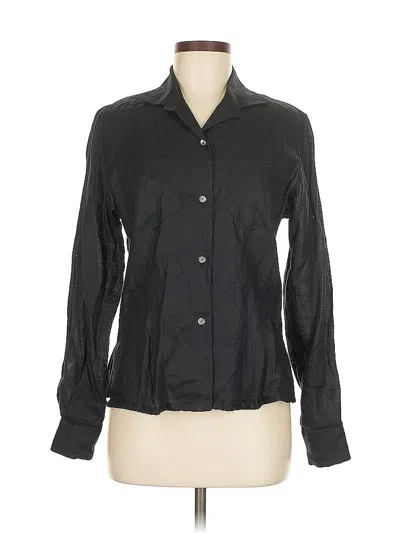 Pre-owned Assorted Brands Long Sleeve Blouse In Black