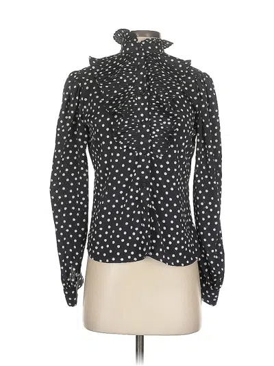 Pre-owned Assorted Brands Long Sleeve Blouse In Black