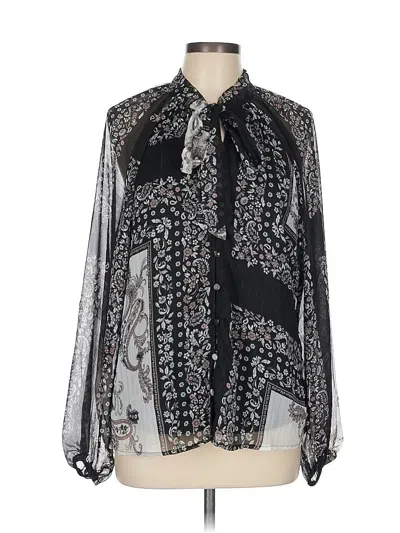 Assorted Brands Long Sleeve Blouse In Black