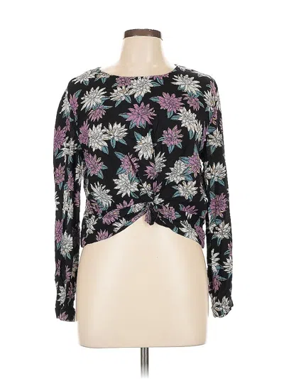 Pre-owned Assorted Brands Long Sleeve Blouse In Black