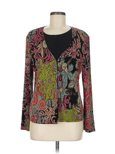 Pre-owned Assorted Brands Long Sleeve Blouse In Black