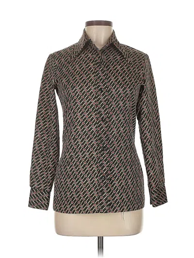 Pre-owned Assorted Brands Long Sleeve Blouse In Black