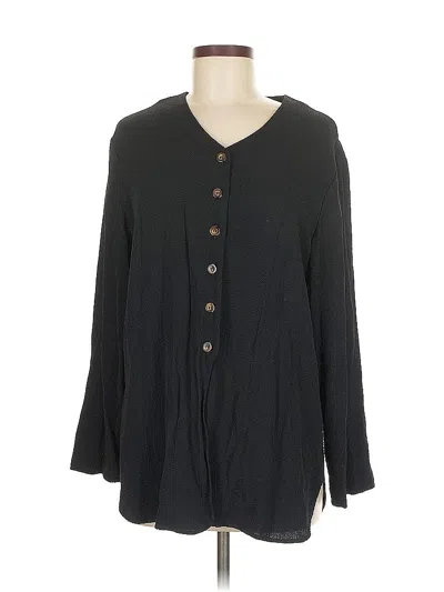 Pre-owned Assorted Brands Long Sleeve Blouse In Black