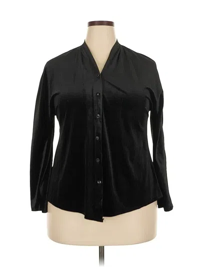 Pre-owned Assorted Brands Long Sleeve Blouse In Black