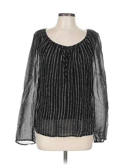 Pre-owned Assorted Brands Long Sleeve Blouse In Black