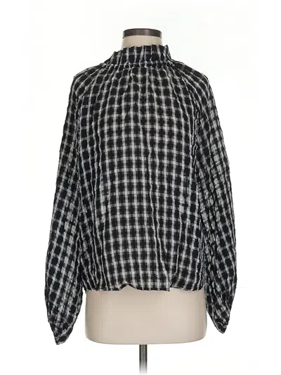 Pre-owned Assorted Brands Long Sleeve Blouse In Black