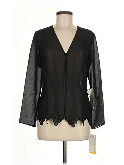 Pre-owned Assorted Brands Long Sleeve Blouse In Black