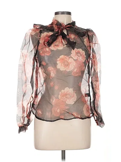 Pre-owned Assorted Brands Long Sleeve Blouse In Black