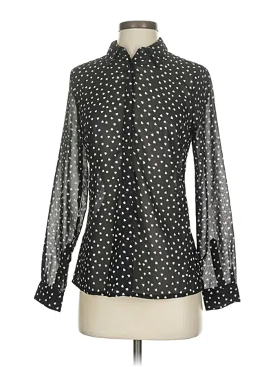 Pre-owned Assorted Brands Long Sleeve Blouse In Black