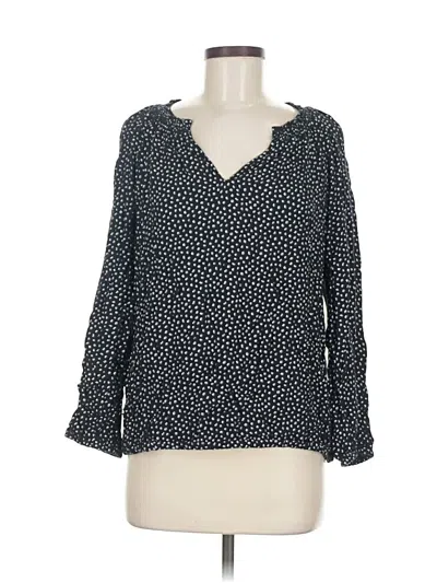 Pre-owned Assorted Brands Long Sleeve Blouse In Black