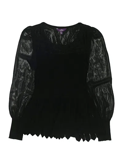 Pre-owned Assorted Brands Kids' Long Sleeve Blouse In Black
