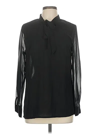 Pre-owned Assorted Brands Long Sleeve Blouse In Black