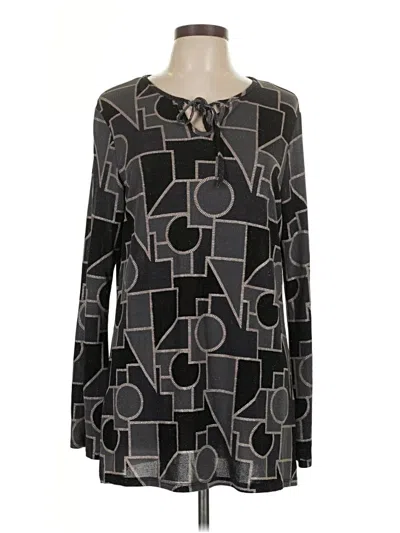 Pre-owned Assorted Brands Long Sleeve Blouse In Black