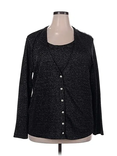 Pre-owned Assorted Brands Long Sleeve Blouse In Black