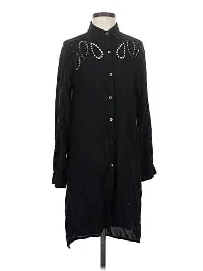 Pre-owned Assorted Brands Long Sleeve Blouse In Black