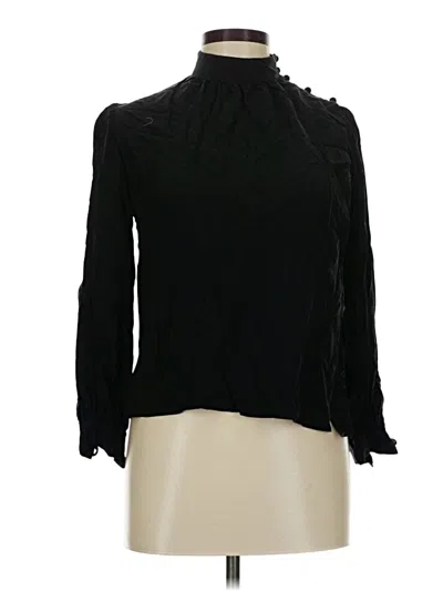 Pre-owned Assorted Brands Long Sleeve Blouse In Black