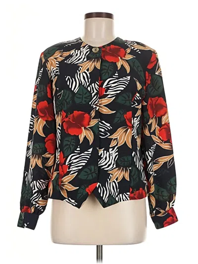 Pre-owned Assorted Brands Long Sleeve Blouse In Black