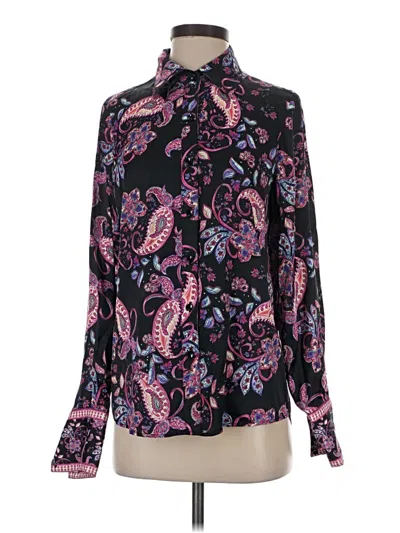 Pre-owned Assorted Brands Long Sleeve Blouse In Black