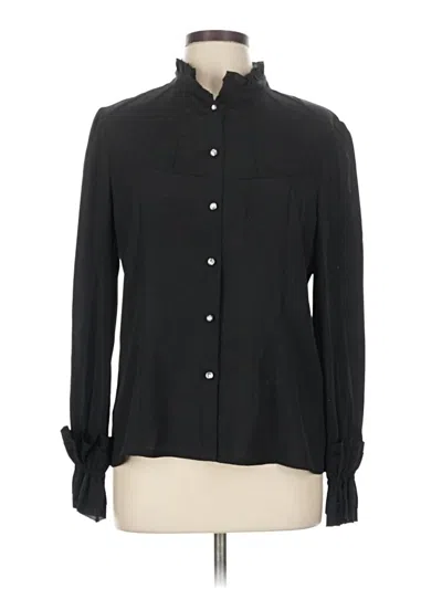 Pre-owned Assorted Brands Long Sleeve Blouse In Black