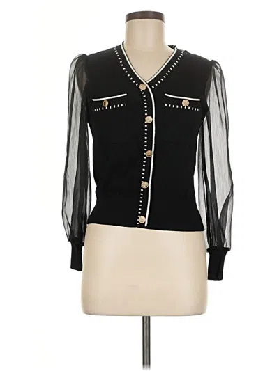 Pre-owned Assorted Brands Long Sleeve Blouse In Black